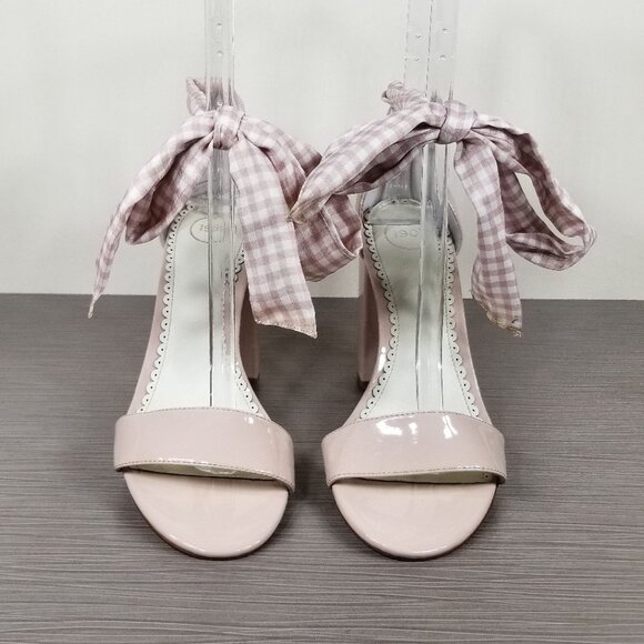 Nordstrom 1901 Block Heel Sandals with Ankle Wrap, Pink, Womens Sizes 8.5 M - Picture 2 of 11